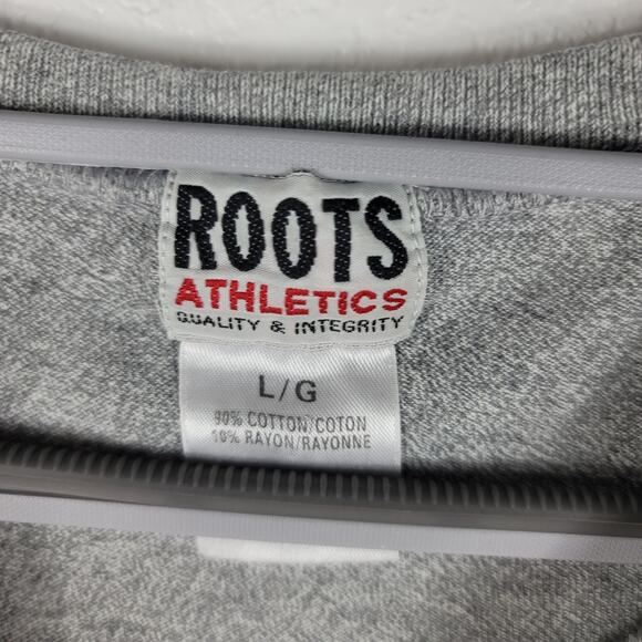 Roots Athletics Lightweight Long Sleeve Heathered Gray Men's Top L - Picture 4 of 5